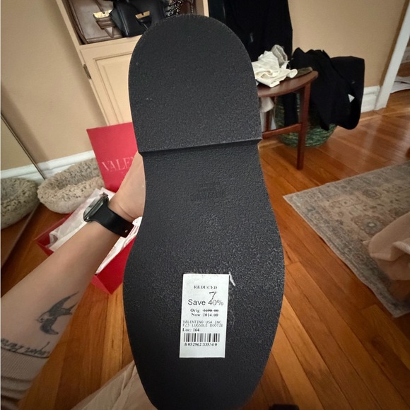 Valentino Black Stud-Trim Platform Chelsea Boots - Picture 9 of 15